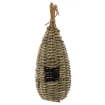 Hand Woven Grass Bird Hut Hanging Bird House Natural Fiber Finch Bird Nest Hut Outdoor Cage Shelter Hideaway
Hand Woven Grass Bird Hut Hanging Bird House Natural Fiber Finch Bird Nest Hut Outdoor Cage Shelter Hideaway