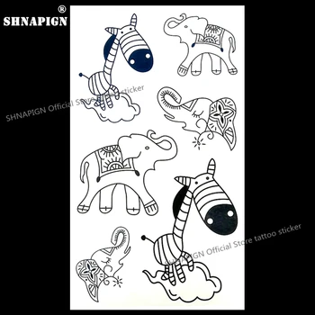 SHNAPIGN Cute Giraffe Elephant Flash Tattoo Sticker Temporary Body Art 10*17cm Waterproof painless Henna selfie Tattoo stickers
SHNAPIGN Cute Giraffe Elephant Flash Tattoo Sticker Temporary Body Art 10*17cm Waterproof painless Henna selfie Tattoo stickers