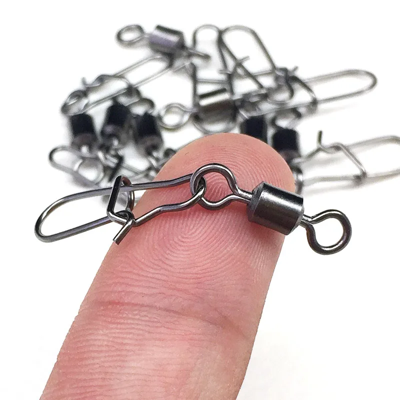 Shared With Fish 50PCS/Bag Fishing Connector Pin Bearing Rolling Swivel Stainless Steel with Snap Fishhook Lure Tackle
Shared With Fish 50PCS/Bag Fishing Connector Pin Bearing Rolling Swivel Stainless Steel with Snap Fishhook Lure Tackle