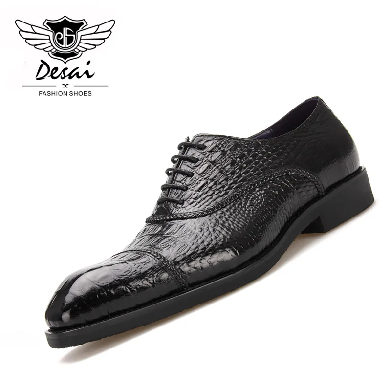 DESAI Brand Men's Embossed Crocodile Business Men Dress Genuine Leather Shoes Oxford Shoes For Men Size EU 38-45
DESAI Brand Men's Embossed Crocodile Business Men Dress Genuine Leather Shoes Oxford Shoes For Men Size EU 38-45
