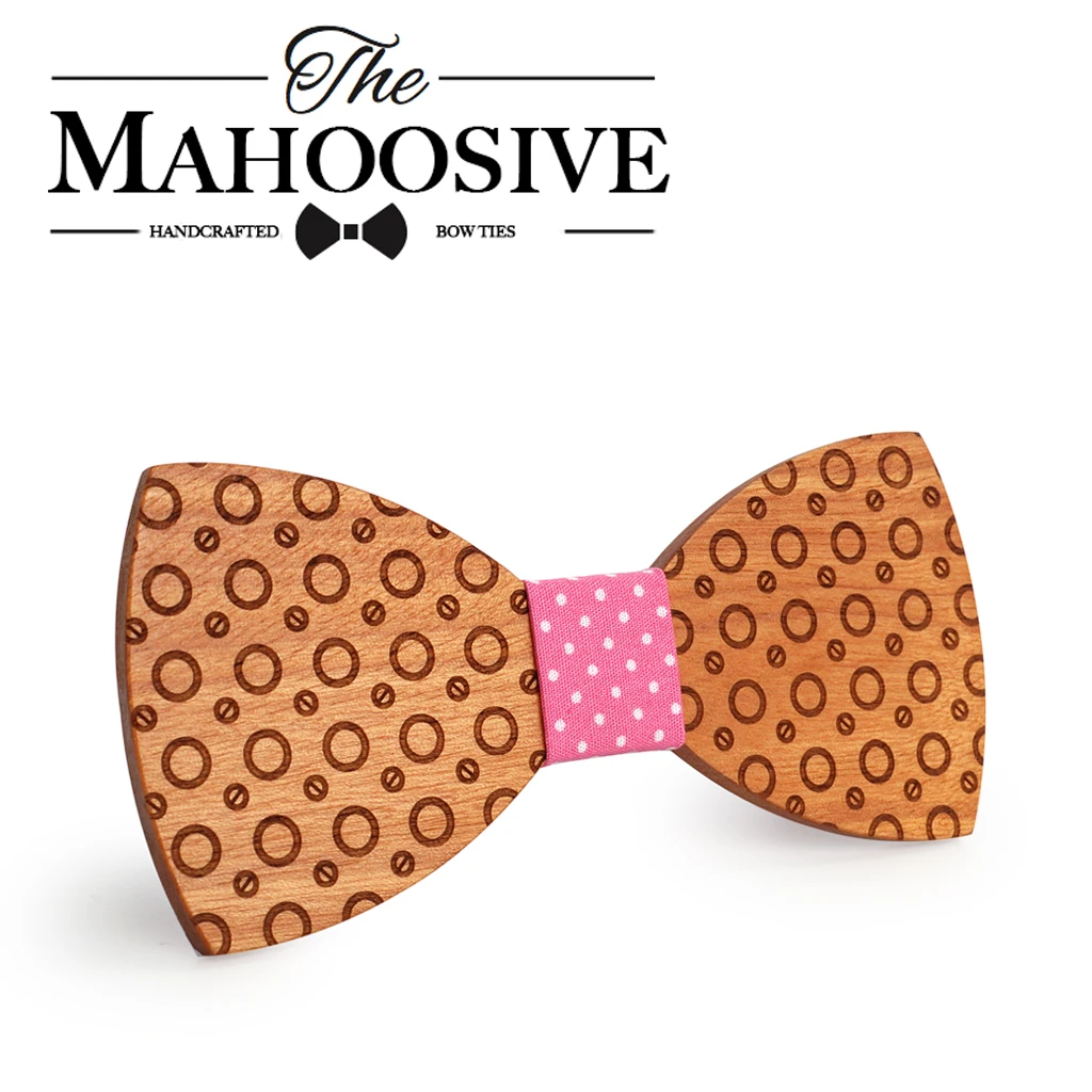 Mahoosive 2017necktie Bowtie Butterfly Gravata Ties For Men Dot Handmade Wood Bow ties boda corbatas mens ties 12