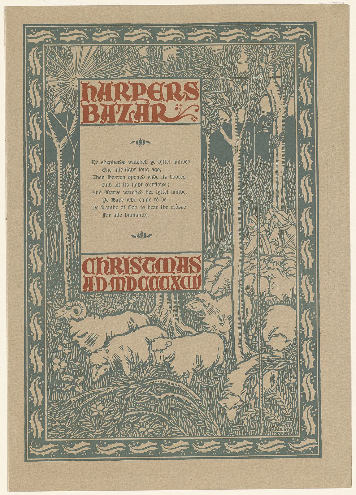 Американские художественные плакаты 1890-1920 рекламные наклейки Рождественские