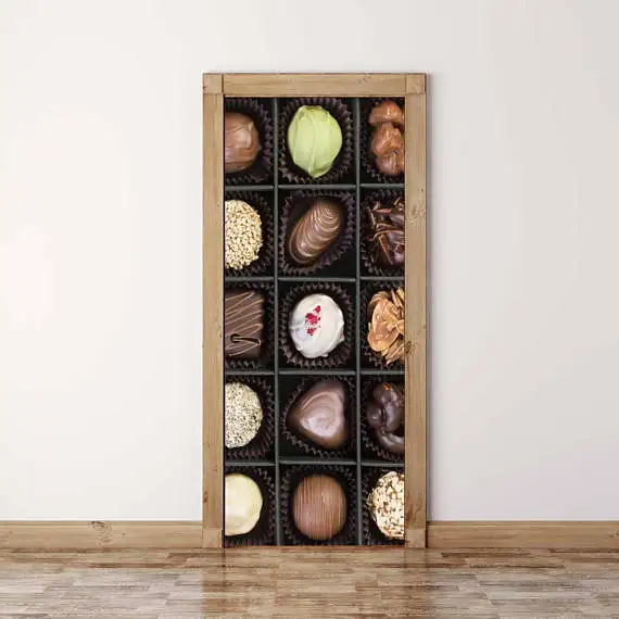 3d Chocolate gift Door Sticker for Bedroom Living Room gift art PVC Waterproof Decal home decoration accessories 77*200cm
3d Chocolate gift Door Sticker for Bedroom Living Room gift art PVC Waterproof Decal home decoration accessories 77*200cm