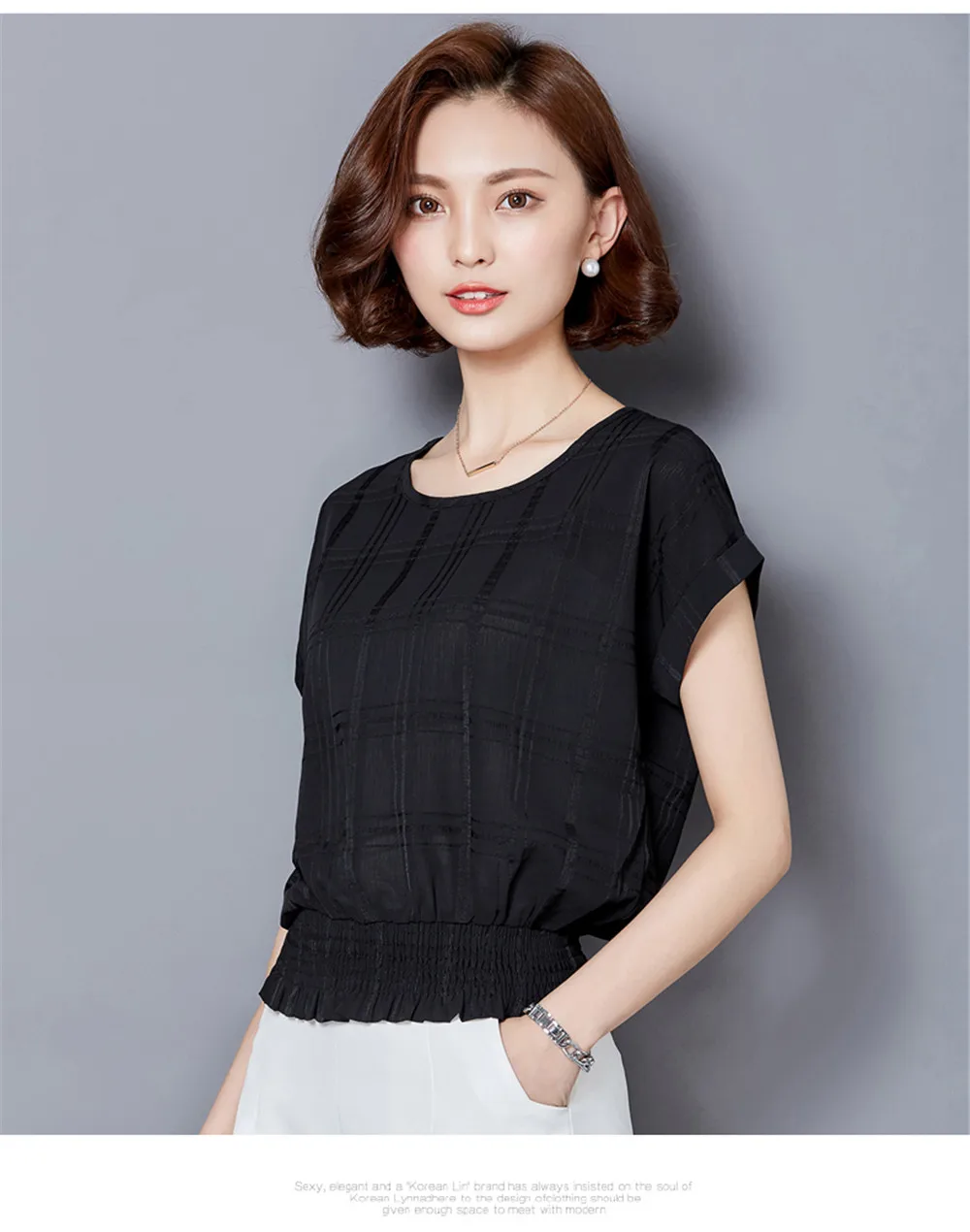 White High Waist All Match Blouse shirt For Women 2018 Summer Short Batwing Sleeve Loose Women Blouse Top Linen O-neck Blusas (27)