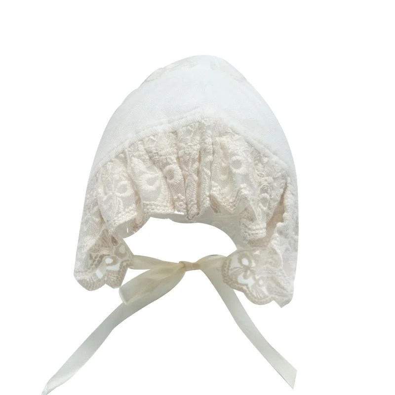 Cute Lace Baby Girls Hat White Pink Princess Hat For Baby Girls Flower Embroidery Infant Beanie Hat First Brithday Gift Autumn (36)