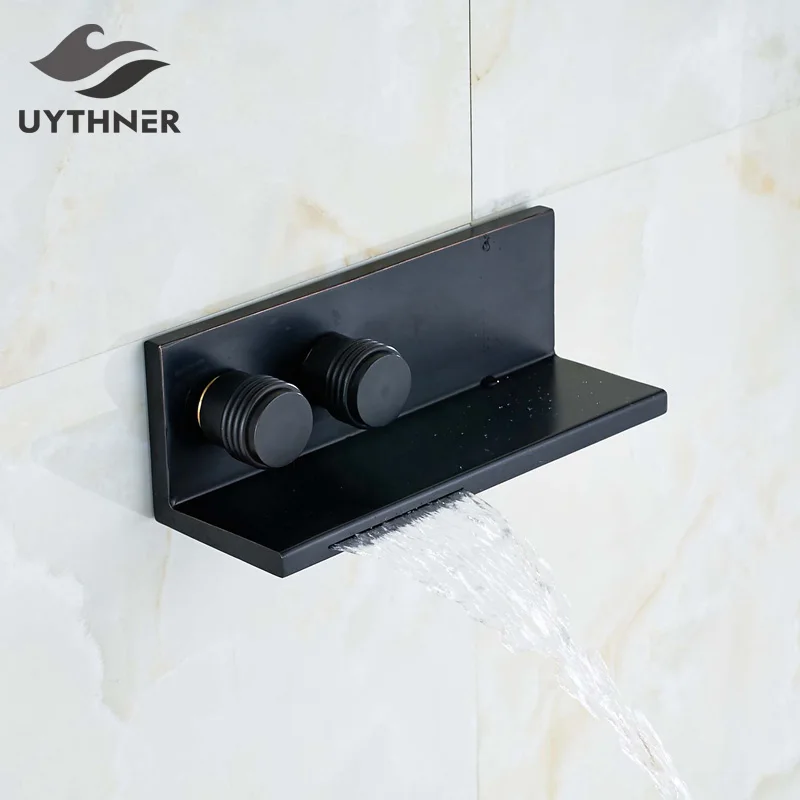Modern Oil Rubbed Bronze Wall Mounted Bathroom Shower Faucet Tub Mixer Tap Dual Handles
Modern Oil Rubbed Bronze Wall Mounted Bathroom Shower Faucet Tub Mixer Tap Dual Handles