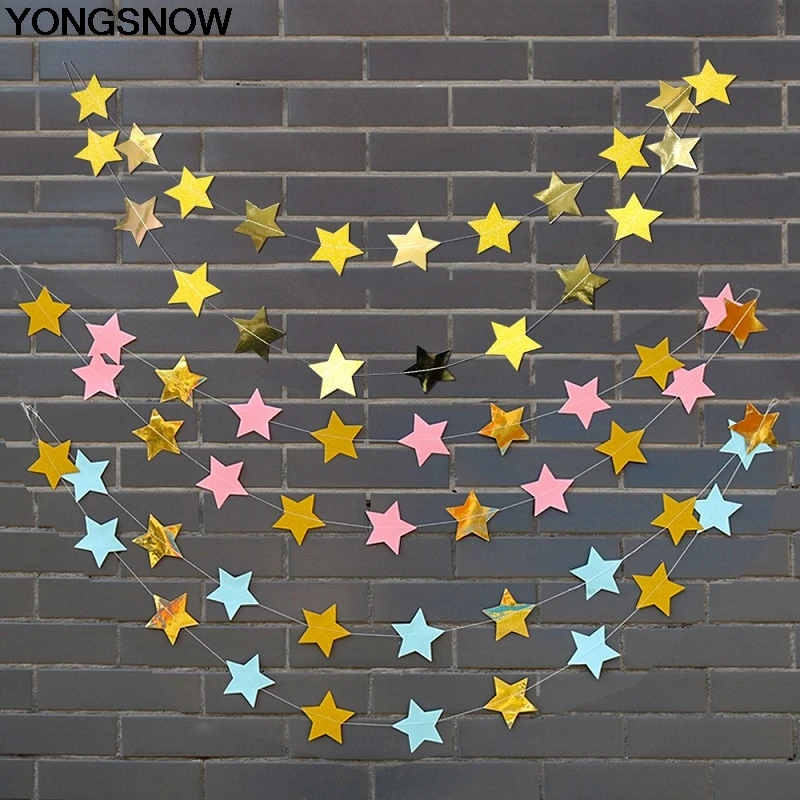 2M Multicolor Five-point Paper Star Garland For Wedding Kids Birthday Party Home Baby Room Hanging Bunting Decoration Banner Dec
2M Multicolor Five-point Paper Star Garland For Wedding Kids Birthday Party Home Baby Room Hanging Bunting Decoration Banner Dec