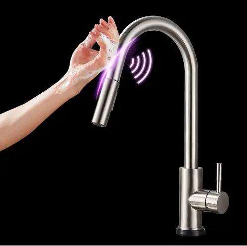 Stainless Steel Sensitive Touch Control Faucet Mixer For Kitchen Touch Sensor Kitchen Mixer Tap
Stainless Steel Sensitive Touch Control Faucet Mixer For Kitchen Touch Sensor Kitchen Mixer Tap