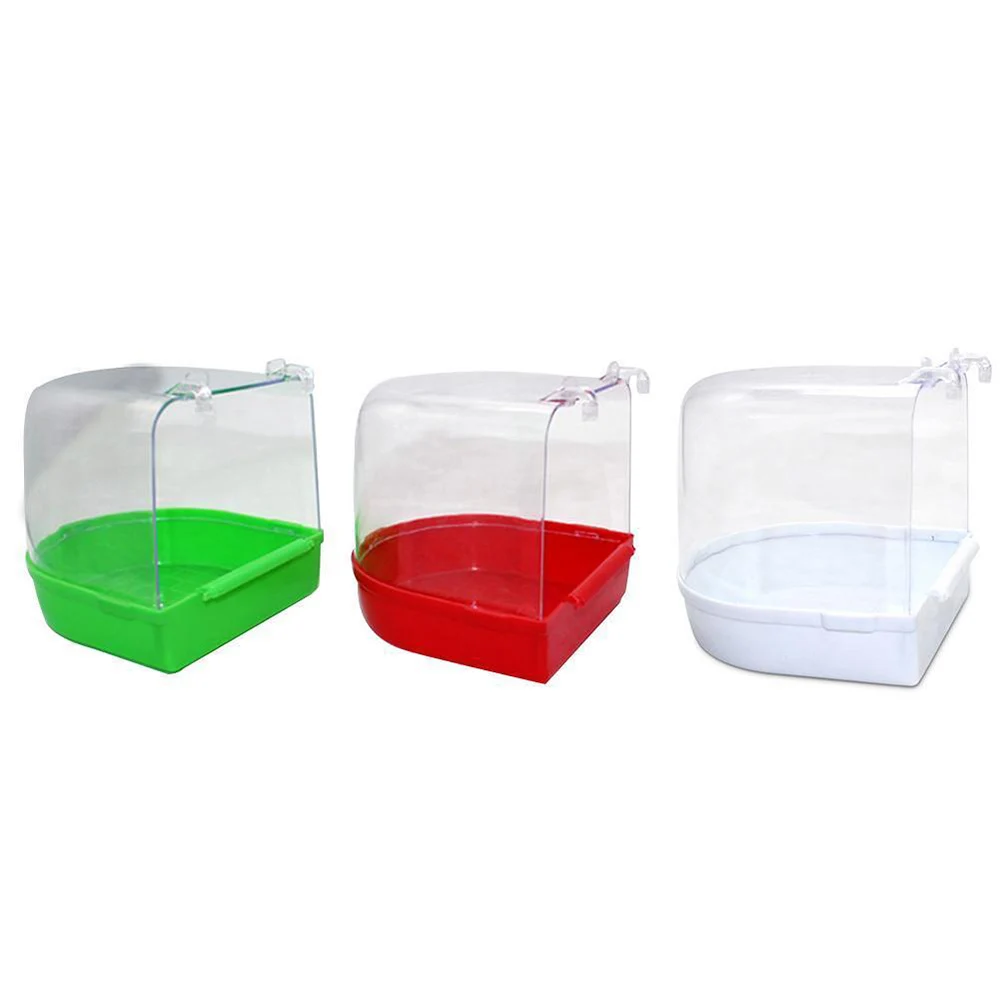 Bird Bath Bathtub Bath Box Bird Cleaning Tool Cage Accessories Parrot Bath Transparent Plastic Hanging Tub Shower Bird Bath Bathtub Bath Box Bird Cleaning Tool Cage Accessories Parrot Bath Transparent Plastic Hanging Tub Shower