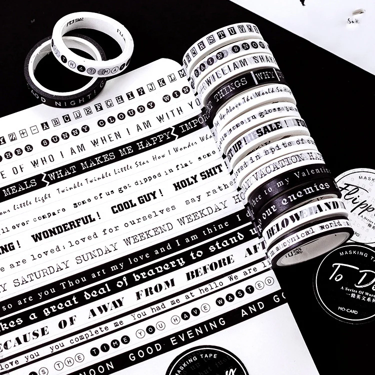 1PACK=16 DESIGNS Slim Masking Tape 7mm*5M Cool English Wording Washi Tape DIY Deco Gift
1PACK=16 DESIGNS Slim Masking Tape 7mm*5M Cool English Wording Washi Tape DIY Deco Gift
