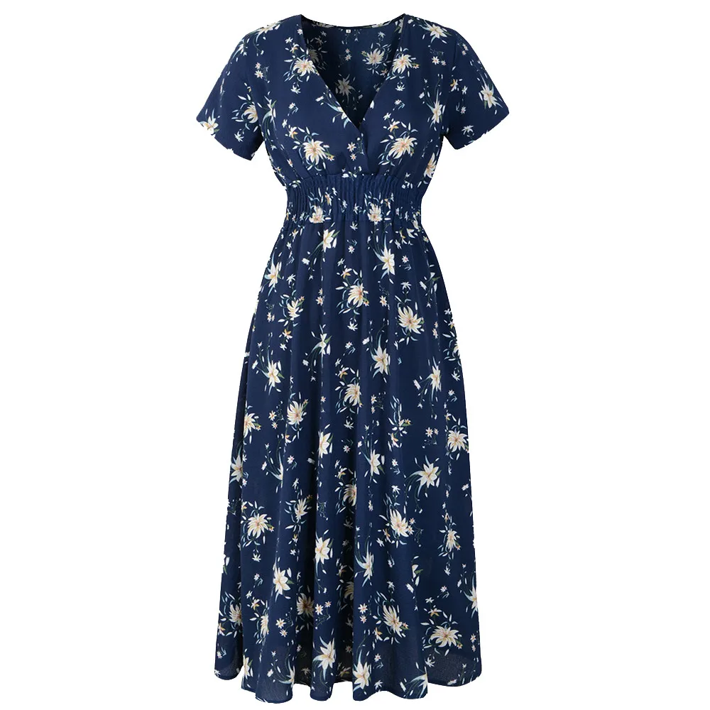 SAGACE Normcore Knee-Length Flower Girl Dress Plus Size Women V-neck Floral Print Dresses Summer 2019 Elegant Sheath Dresses
SAGACE Normcore Knee-Length Flower Girl Dress Plus Size Women V-neck Floral Print Dresses Summer 2019 Elegant Sheath Dresses