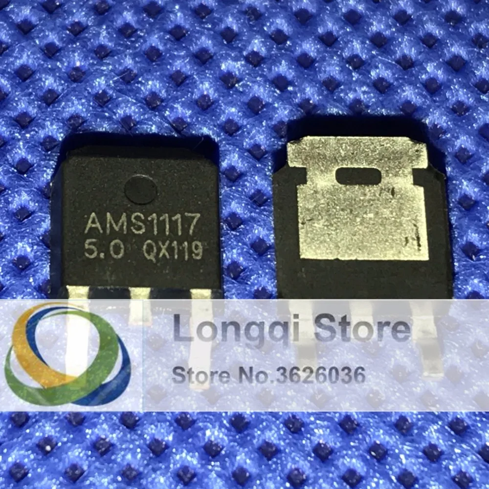 

10PCS AMS1117-5.0V 1117-5.0V TO-252 SOT-252 1117-5.0 5V 1A Adjustable Fixed Low Dropout Linear Regulator