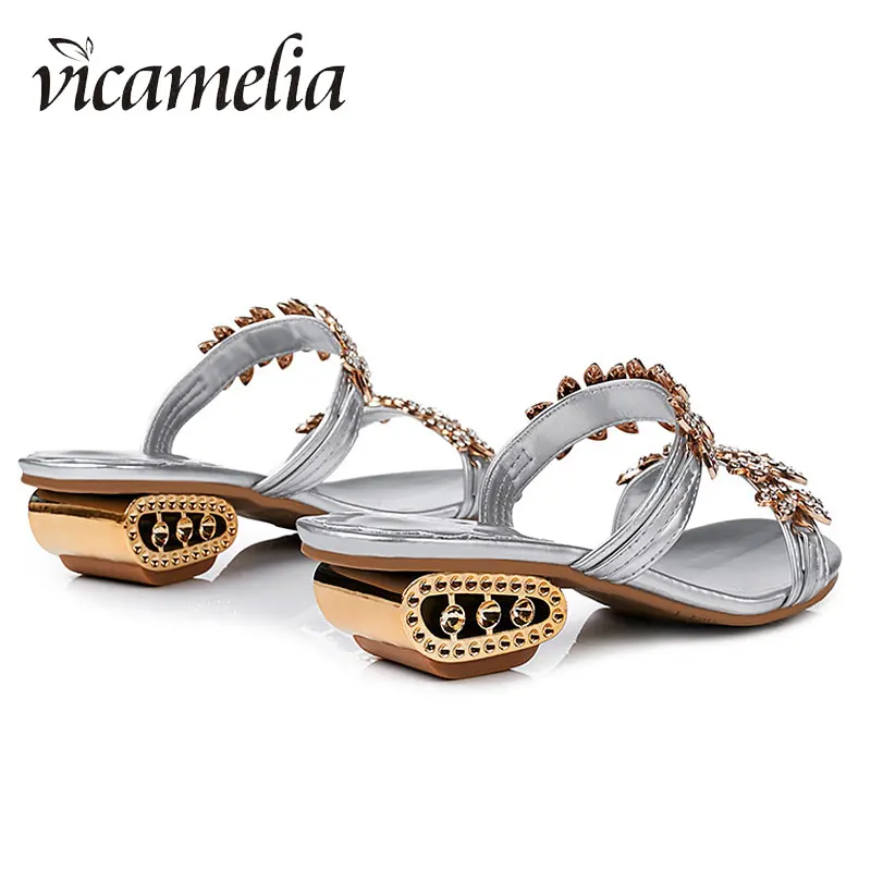 Vicamelia Middle Heel Rhinestone Slides Women Chunky Heel Shoes Casual Fashion Outdoor Flower Lady Sandals 300
Vicamelia Middle Heel Rhinestone Slides Women Chunky Heel Shoes Casual Fashion Outdoor Flower Lady Sandals 300