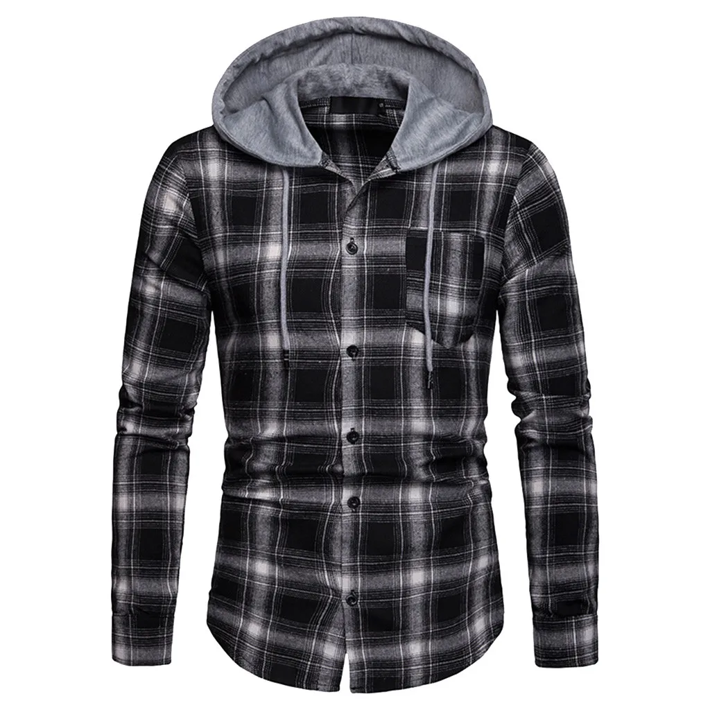 Classic Plaid Shirts Men Fashion Hooded Casual Shirts Male Spring Autumn Mens Clothes Printed Shirts Hiphop Streetwear New 2019
Classic Plaid Shirts Men Fashion Hooded Casual Shirts Male Spring Autumn Mens Clothes Printed Shirts Hiphop Streetwear New 2019
