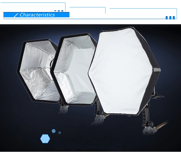 20" Hexagonal Photo Studio Softbox Reflector with White Diffuser Cove