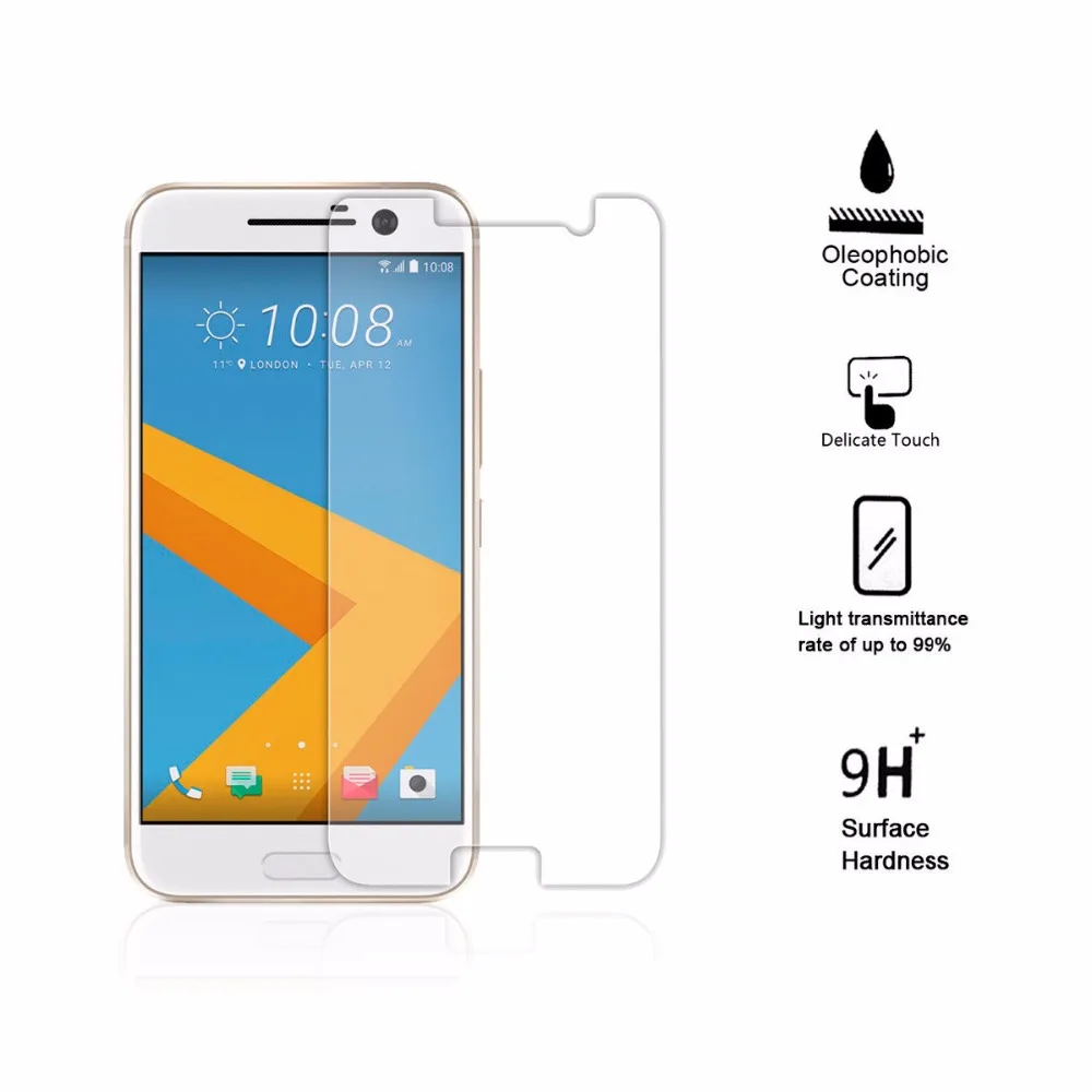 

9H Premium Real Tempered Glass Screen Protector for HTC 10 A9 ONE M9 M8 M7 E9 Plus Desire 626 620 530 Protective Film Case