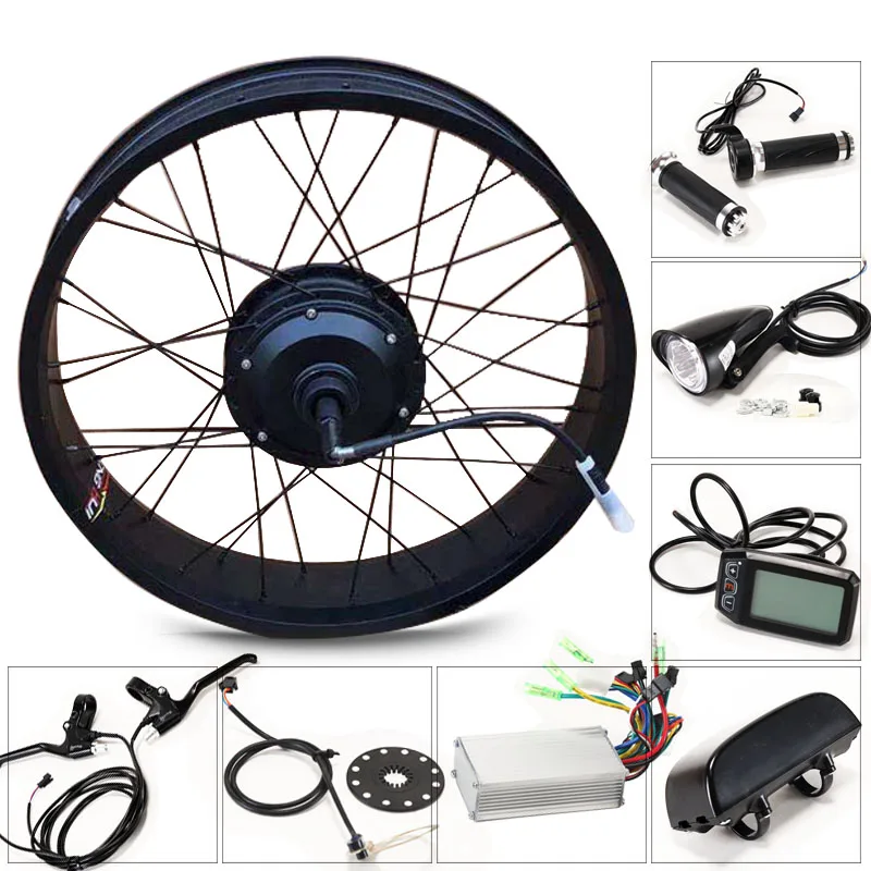 Sale E Bike Electric Bikes Kit Motor Wheel 36V 350 W 2.0*4.0 inch Electric Bicycle 10 AH Conversion Kit ebike mountain fat speed bike 1