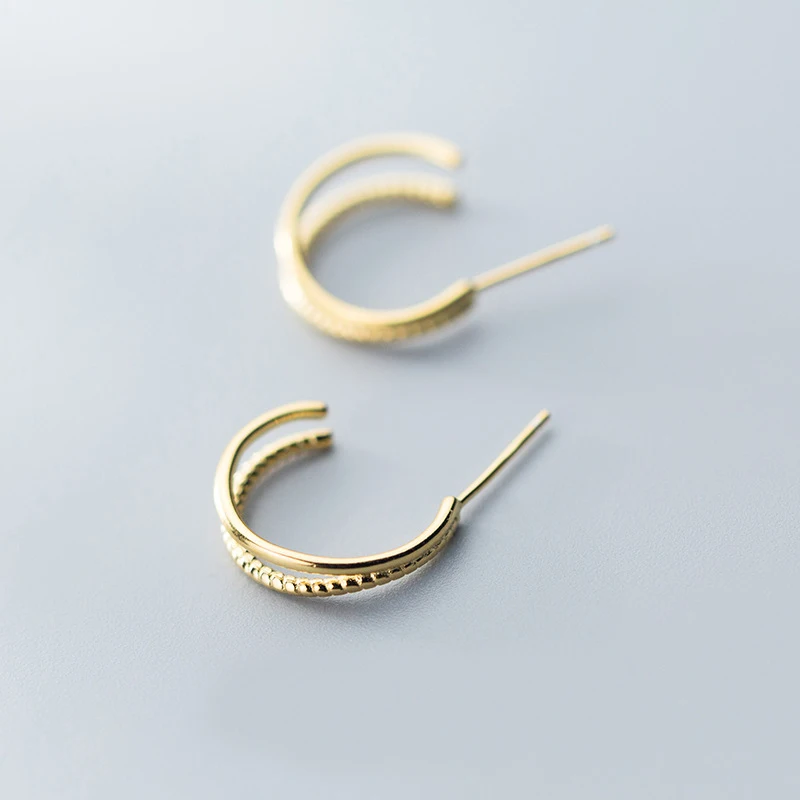 MloveAcc Solid Real 925 Sterling Silver Double Layer Letter Shape Stud Earrings for Women
MloveAcc Solid Real 925 Sterling Silver Double Layer Letter Shape Stud Earrings for Women