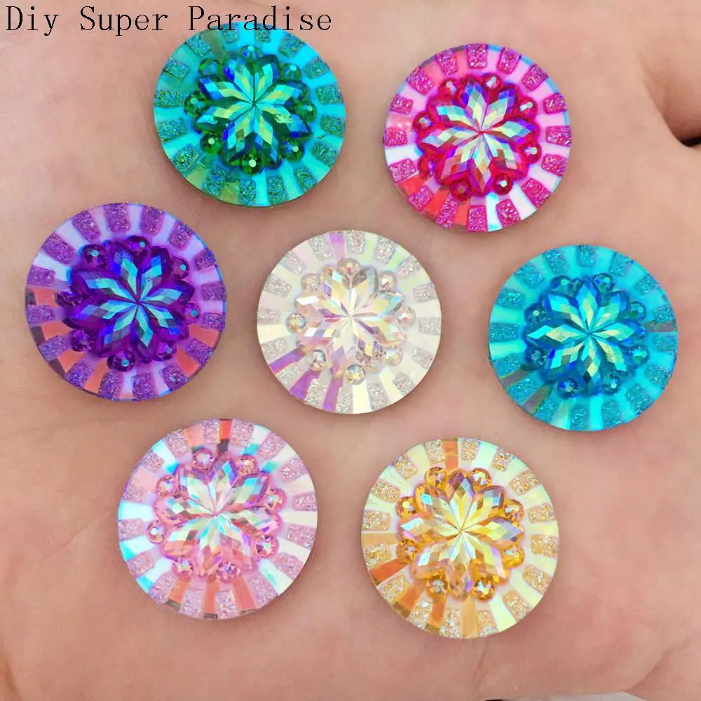 New 10pcs 20mm AB Resin Round Flatback 3D Flower Rhinestone Wedding Buttons DIY K66
New 10pcs 20mm AB Resin Round Flatback 3D Flower Rhinestone Wedding Buttons DIY K66