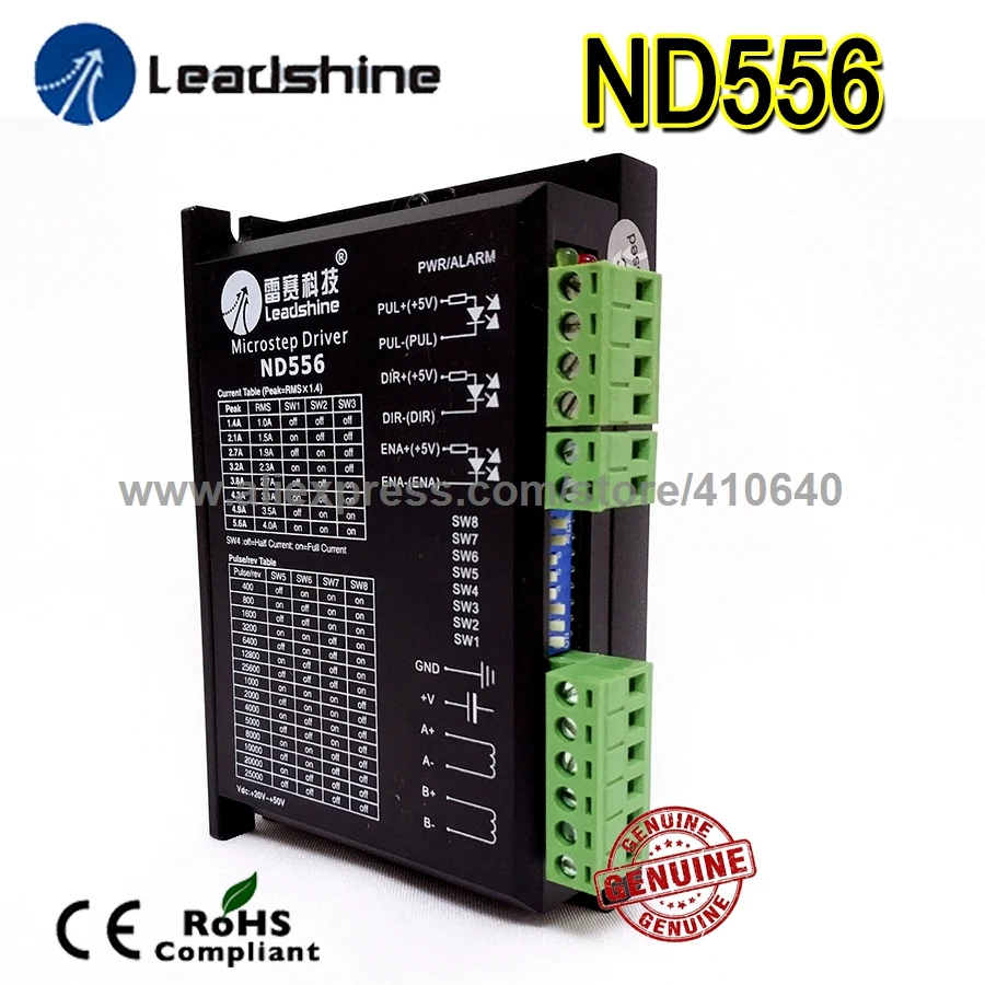 Leadshine Stepper Motor Drive ND556 Microstep Drive Max current 5.6A for NEMA23 stepper Genuine Drive More Reliable Quality
Leadshine Stepper Motor Drive ND556 Microstep Drive Max current 5.6A for NEMA23 stepper Genuine Drive More Reliable Quality