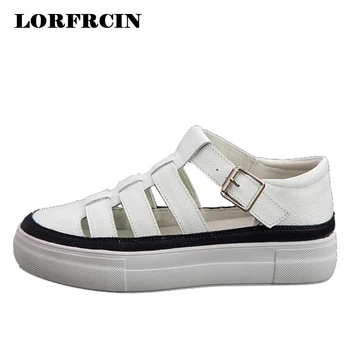 Geunine Leather Platform Sandals Women Gladiator Sandals For Woman Rome Summer Style White Casual Shoes Ladies Flats Sandalias
Geunine Leather Platform Sandals Women Gladiator Sandals For Woman Rome Summer Style White Casual Shoes Ladies Flats Sandalias
