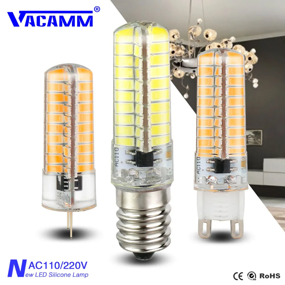 Dimmable E11 E12 E14 E17 Silicone LED Bulb 220V 110V SMD 5730 G4 G8 G9 LED Lamp 80LEDs Spotlight Chandelier Light for Home Decor
Dimmable E11 E12 E14 E17 Silicone LED Bulb 220V 110V SMD 5730 G4 G8 G9 LED Lamp 80LEDs Spotlight Chandelier Light for Home Decor