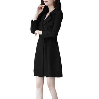 2019 Spring Autumn New Windbreaker coat Women Fashion Slim Plus size Trench coat Women's Belt Casual Lapel Overcoat 5XL e070
2019 Spring Autumn New Windbreaker coat Women Fashion Slim Plus size Trench coat Women's Belt Casual Lapel Overcoat 5XL e070