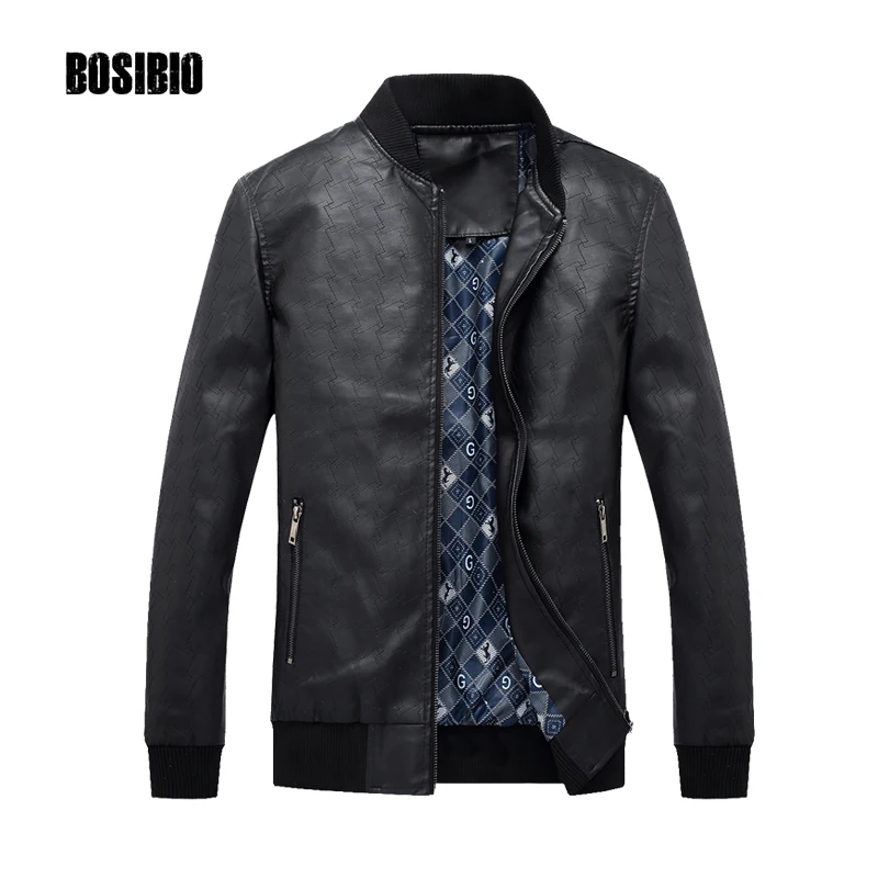 2017 Men Black PU Leather Jacket Male stand Collar Casual Coats with zipper Pockets Top Quality Autumn Winter Clothing 8808
2017 Men Black PU Leather Jacket Male stand Collar Casual Coats with zipper Pockets Top Quality Autumn Winter Clothing 8808