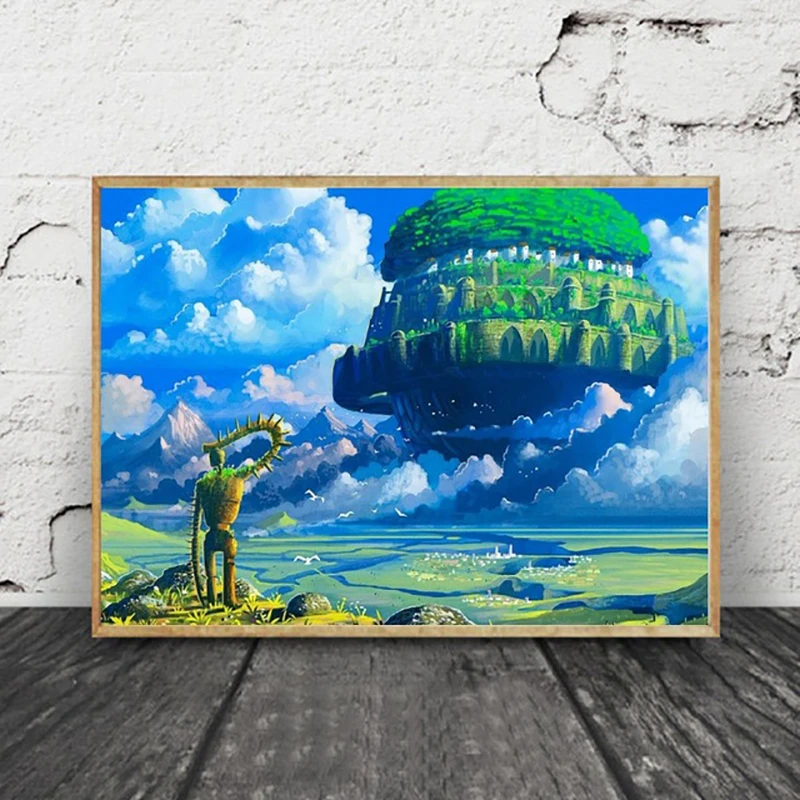 DIY Full Square Drill 5D Diamond Embroidery Howls Moving Castle Painting Movie Picture Mosaic Home Decor Wall Art Handmade Gift
DIY Full Square Drill 5D Diamond Embroidery Howls Moving Castle Painting Movie Picture Mosaic Home Decor Wall Art Handmade Gift