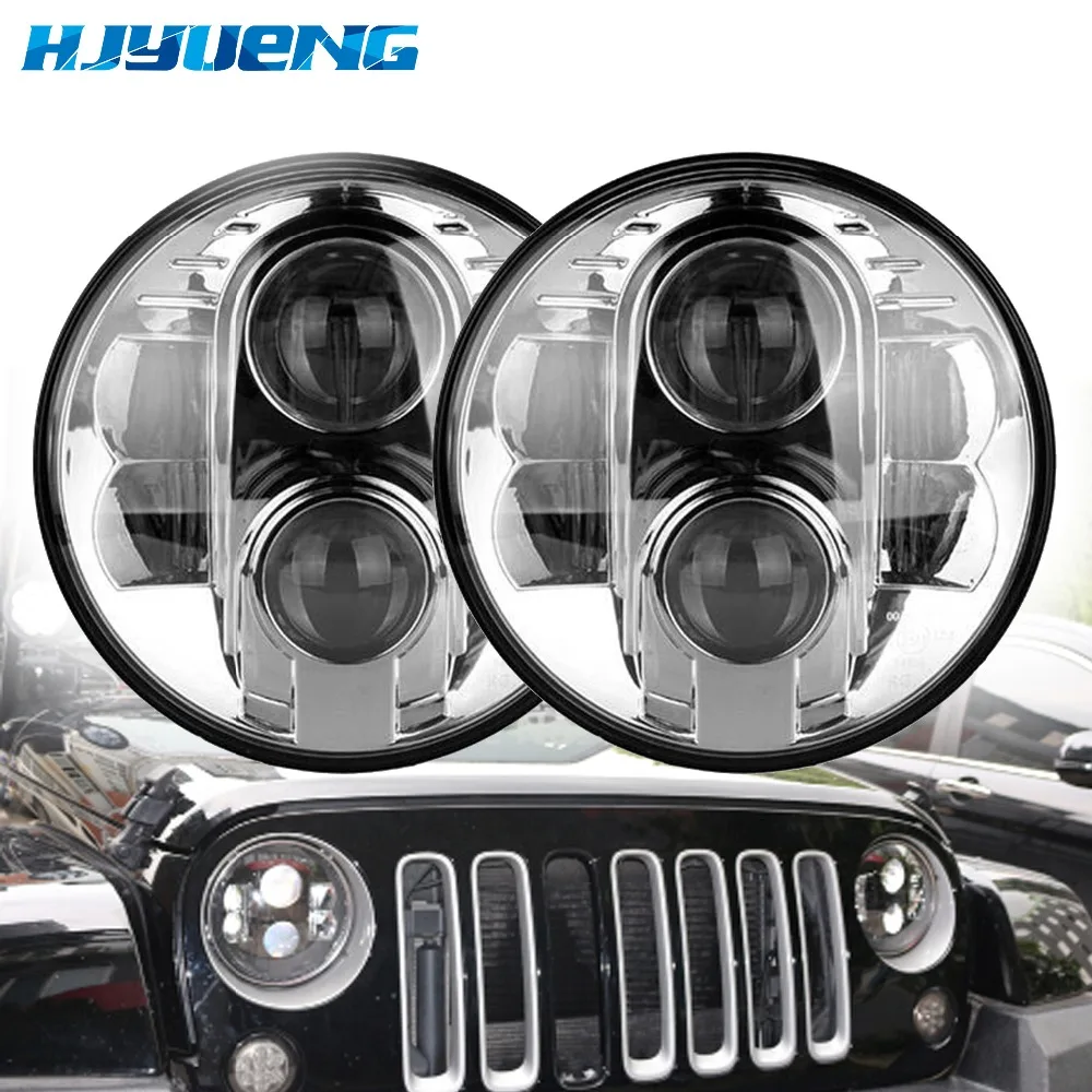 HJYUENG 80W 7" Round LED Headlight Projector with Hi/Lo Beam & DRL Driving Headlamp For Jeep Wrangler Hummer H1 H2 Harley Moto
HJYUENG 80W 7" Round LED Headlight Projector with Hi/Lo Beam & DRL Driving Headlamp For Jeep Wrangler Hummer H1 H2 Harley Moto