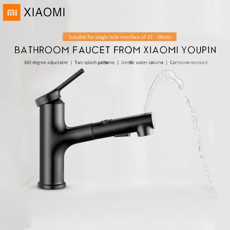 

Xiaomi Bathroom Sink Faucets Kitchen Shower Sink Easy Gargle Pull Out Rinser Sprayer Stainless Steel Sink Cold&hot From Youpin