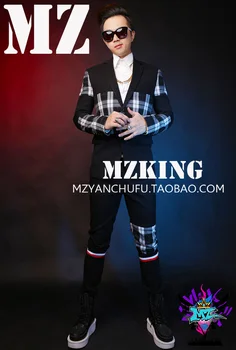 hot Men singers nightclub show suit high-grade black white plaid splice suit pant formal dress party blazer costumes! !
hot Men singers nightclub show suit high-grade black white plaid splice suit pant formal dress party blazer costumes! !