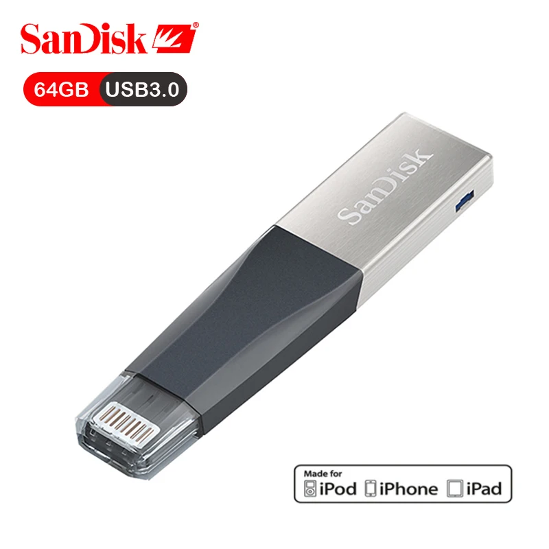 SanDisk USB Flash Drive iXPand OTG Lightning Connector U Disk USB3.0 Stick 64GB Pen Drives MFi for iPhone & iPad
SanDisk USB Flash Drive iXPand OTG Lightning Connector U Disk USB3.0 Stick 64GB Pen Drives MFi for iPhone & iPad