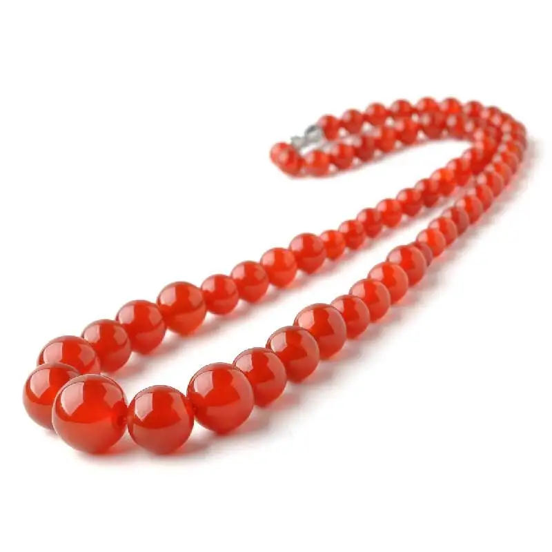 Beautiful 6-14mm Natural red Chalcedony Beads Necklace Fashion Woman Jewelry Gift Length 18 inch
Beautiful 6-14mm Natural red Chalcedony Beads Necklace Fashion Woman Jewelry Gift Length 18 inch