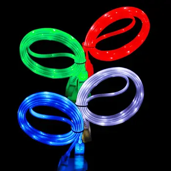 LED Micro USB Cable Color shine Light Glow luminescent Charger Data Sync Cord For Android 8pin for iphone 7 8 6 5 5s IOS 500pcs
LED Micro USB Cable Color shine Light Glow luminescent Charger Data Sync Cord For Android 8pin for iphone 7 8 6 5 5s IOS 500pcs