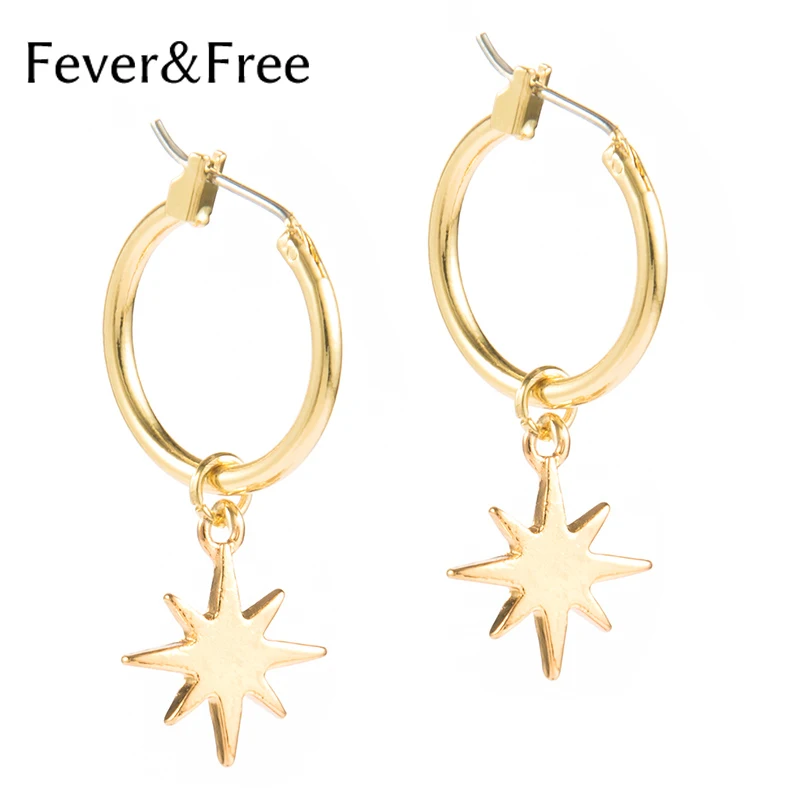 Fever&Free 2019 Star Small Hoop Earrings For Women Trendy Hoops Gold Color Handmade Simple Hoop Earrings Bijoux Jewelry Dropship
Fever&Free 2019 Star Small Hoop Earrings For Women Trendy Hoops Gold Color Handmade Simple Hoop Earrings Bijoux Jewelry Dropship