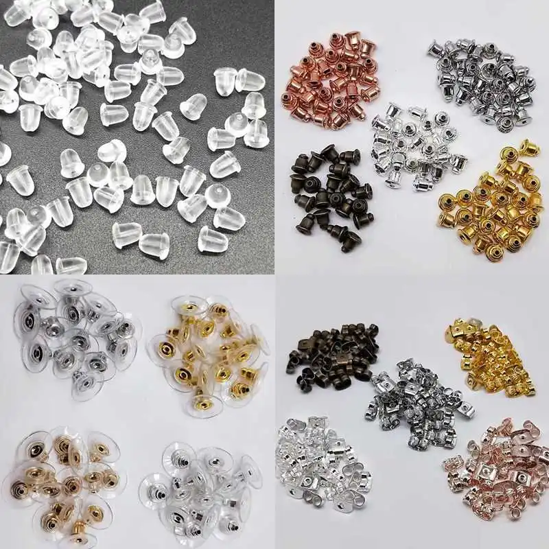100pcs Cheap Jewelry Findings Metal Accessories Beads DIY Ear Plugs Post Nuts Clear Soft Silicone Rubber Earring Backs Plug Cap
100pcs Cheap Jewelry Findings Metal Accessories Beads DIY Ear Plugs Post Nuts Clear Soft Silicone Rubber Earring Backs Plug Cap