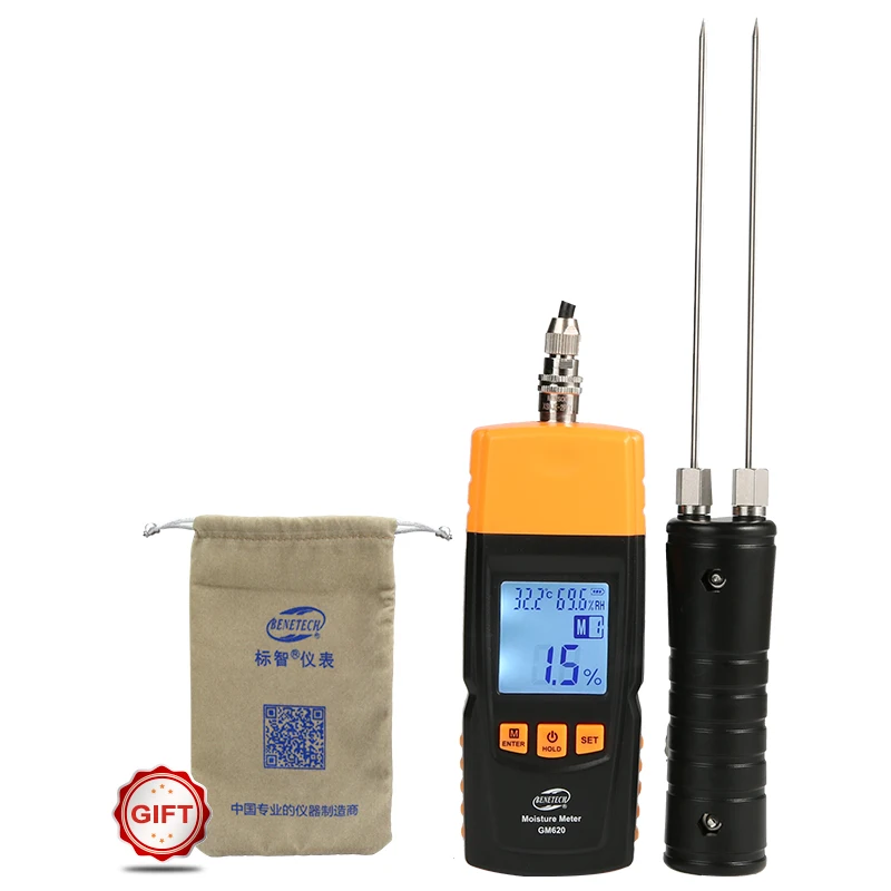 BENETECH Wood Moisture Meter Humidity Tester Timber Damp Detector Two Long Probe GM620
BENETECH Wood Moisture Meter Humidity Tester Timber Damp Detector Two Long Probe GM620