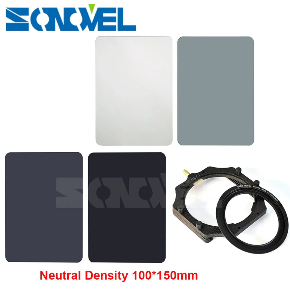 100mm x145mm ND2 ND4 ND8 ND16 Neutral Density 100*150mm Square Filter for Lee Cokin Z series+Filter Holder+52 to 82 Adapter Ring
100mm x145mm ND2 ND4 ND8 ND16 Neutral Density 100*150mm Square Filter for Lee Cokin Z series+Filter Holder+52 to 82 Adapter Ring