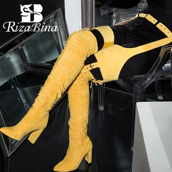 RizaBina Flock High Boots Winter Over Knee Fashion Heeled Shoes Buckle Pointed Toe Thick Heel Zip Thigh High Boots Size 36-41
RizaBina Flock High Boots Winter Over Knee Fashion Heeled Shoes Buckle Pointed Toe Thick Heel Zip Thigh High Boots Size 36-41