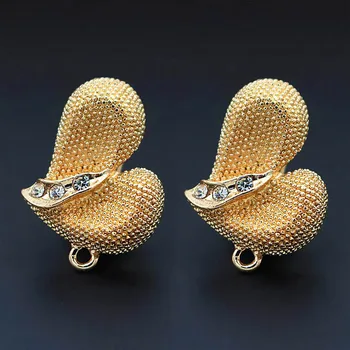 Earrings Post with Loop Hanger Heart Paved Rhinestone Metal DIY Pearls Clip Stud Earrings Findings 18x23mm Women Retro Jewelry
Earrings Post with Loop Hanger Heart Paved Rhinestone Metal DIY Pearls Clip Stud Earrings Findings 18x23mm Women Retro Jewelry