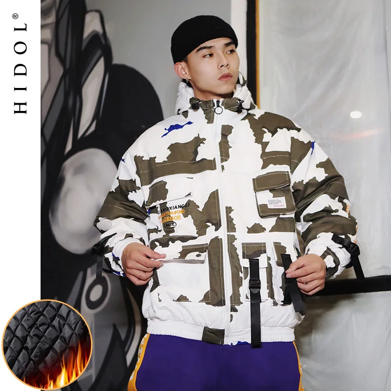 Winter Oversize Army Camouflage Tactical Track Cargo Jacket Multi-Pocket Splice Embroidery Military Camo Hoody Parka Coats Swag
Winter Oversize Army Camouflage Tactical Track Cargo Jacket Multi-Pocket Splice Embroidery Military Camo Hoody Parka Coats Swag