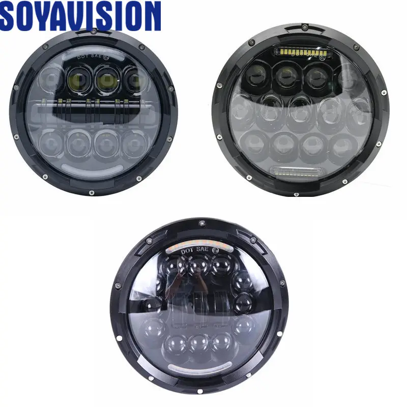 2x 75W 7'' Led Headlight H4 High Low Beam Round Cars Running Lights 12V for Jeep JK TJ CJ Lada urban Niva 4x4 Harley Motorcycle
2x 75W 7'' Led Headlight H4 High Low Beam Round Cars Running Lights 12V for Jeep JK TJ CJ Lada urban Niva 4x4 Harley Motorcycle