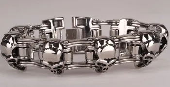 Men stainless steel bracelets 316L heavy biker jewelry men skull bracelet wholesale dropshipping 129
Men stainless steel bracelets 316L heavy biker jewelry men skull bracelet wholesale dropshipping 129