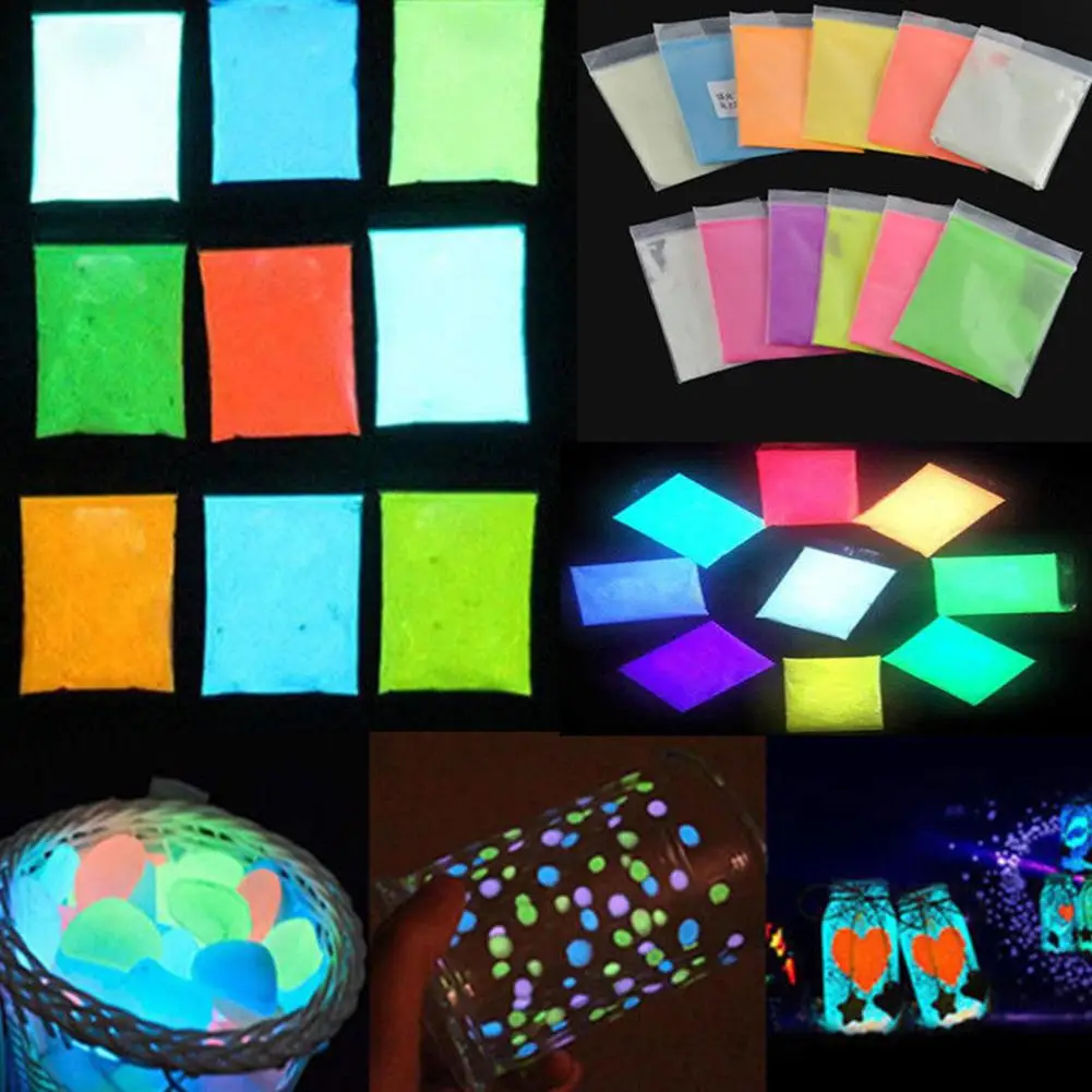 10g Super Bright Glow in the Dark Environmental Fluorescent Powder DIY Art Pigment Dipping Powder Nail Dust Luminous Powder
10g Super Bright Glow in the Dark Environmental Fluorescent Powder DIY Art Pigment Dipping Powder Nail Dust Luminous Powder