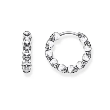 Skulls Hinged Hoop Earrings 2019 Thomas Style Creole Earring 925 Sterling Silver Jewelry Rock'n'Roll Ts Earings for Women Men
Skulls Hinged Hoop Earrings 2019 Thomas Style Creole Earring 925 Sterling Silver Jewelry Rock'n'Roll Ts Earings for Women Men
