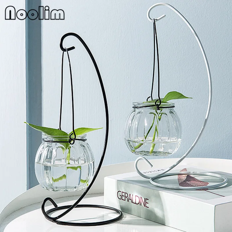 Creative Hanging Transparent Hydroponic Glass Vase With Iron Frame Flower Pot Green Plant Wall Hanging Vase Small Fish Tank
Creative Hanging Transparent Hydroponic Glass Vase With Iron Frame Flower Pot Green Plant Wall Hanging Vase Small Fish Tank