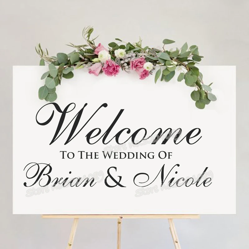 Personalized Wedding board Sticker Welcome To THE WEDDING OF Custom Names Reception Sign Chalkboard Removable Stickers EB253
Personalized Wedding board Sticker Welcome To THE WEDDING OF Custom Names Reception Sign Chalkboard Removable Stickers EB253