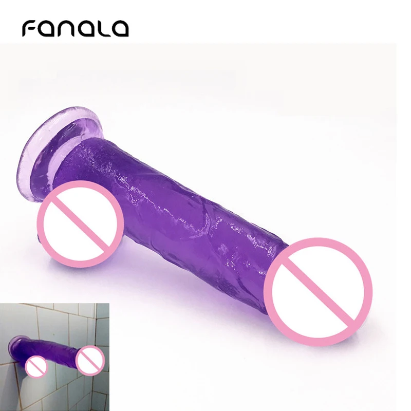 Желе фиолетовый чужой реалистично женские фаллоимитаторы мастурбатор мягкие