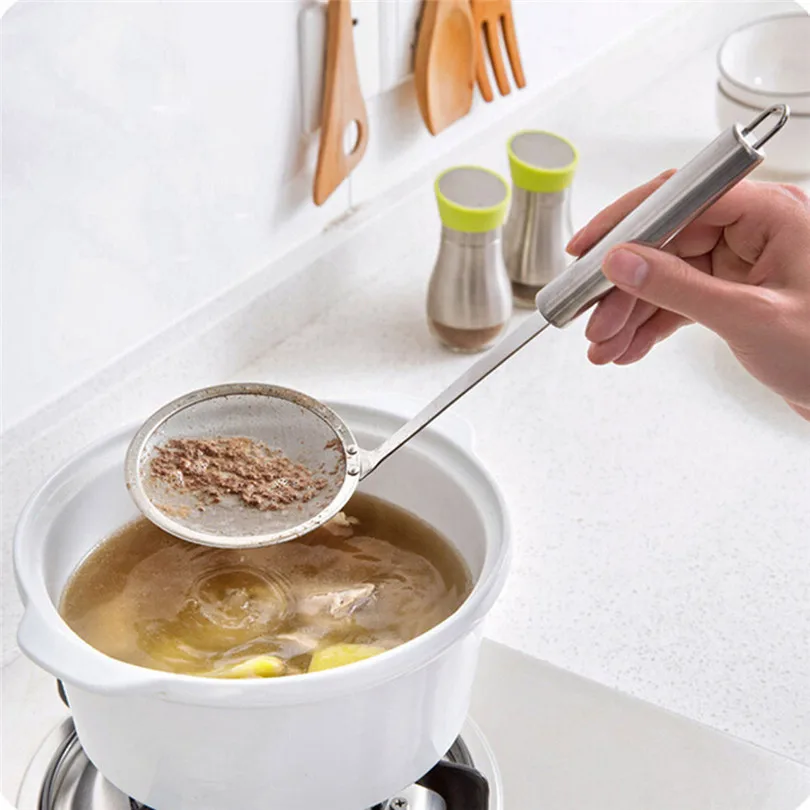 1 piece Kitchen Stainless Steel Mesh Hanging Oil Filter Net Strainer Scoop Spoon With hanging hole design Kitchen tools dropship
1 piece Kitchen Stainless Steel Mesh Hanging Oil Filter Net Strainer Scoop Spoon With hanging hole design Kitchen tools dropship